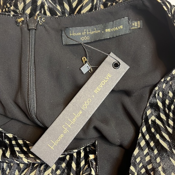 House of Harlow 1960 x revolve waterfall zebra print maxi dress XS - Picture 10 of 12